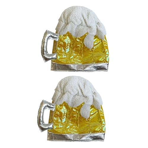 COLLBATH 2st Bierhut Cartoon-kappe St.patricks Day Kostüm Cosplay-zubehör Neuheit Plüschhut Dekorative Kopfbedeckung Bier-fotokabinen-requisiten Cosplay-outfits Rollenspielhut Tuch von COLLBATH