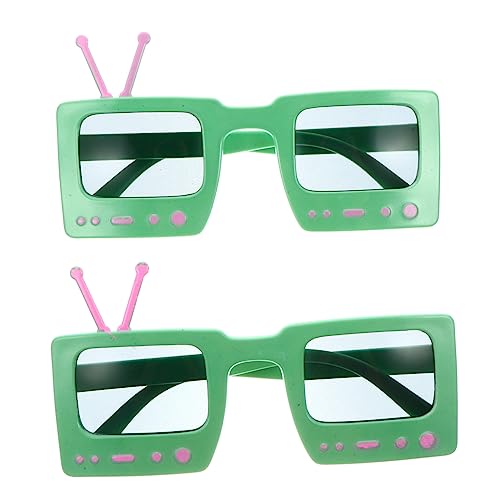 COLLBATH 2st Fernseh Brille Lustige Brillen Neuheitsbrille Sonnenbrillen Für Kinder Party-requisiten Tropische Partybrillen Geburtstagsparty-brille Lustige Party-sonnenbrille Green Abs von COLLBATH