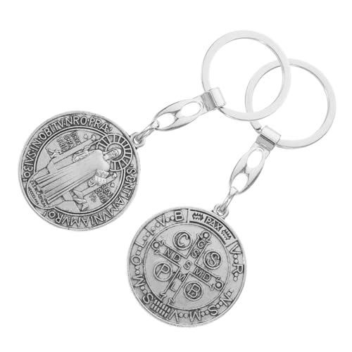 COLLBATH 2st Metallschmuck Anhänger Zur Herstellung Von Armbändern Auto Schlüsselanhänger Ästhetischer Schlüsselbund Diy -schmuckzubehör Bibel-anhänger-charme Silver Zinklegierung von COLLBATH