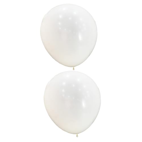 COLLBATH 2st Wetterbeobachtungsballon Partyballons Riesiger Wasserballon Babyballons Jumbo-ballons Großer Runder Ballon Hochzeitsballons Riesenballon Großer Wetterballon Emulsion Weiß von COLLBATH