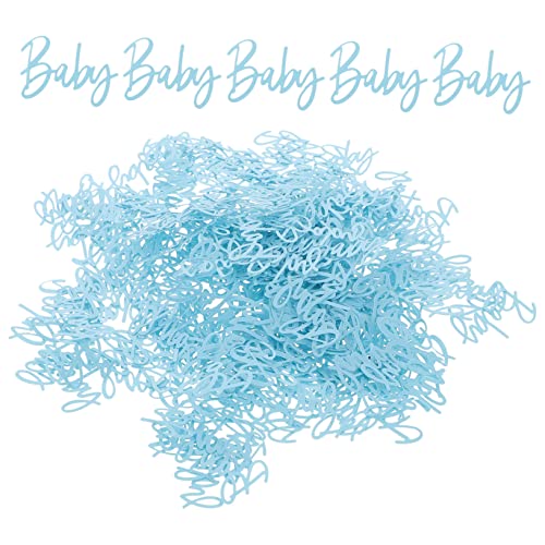 COLLBATH 3 Packungen Papiers chnitzel werfen Tischkonfetti Konfetti auf den Tisch streuen jahrestag hochzeitslaken Babyparty Konfetti Geschlecht offenbaren Tischdekoration Plastik Blue von COLLBATH