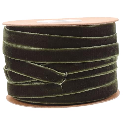 COLLBATH 3 Rollen Samtgewebe Geschenkverpackungsstreifen Bänder für Blumensträuße Scrapbooking-Band handgefertigtes Band seidenband ribbon Multifunktions-Geschenkband Geschenkartikel Green von COLLBATH