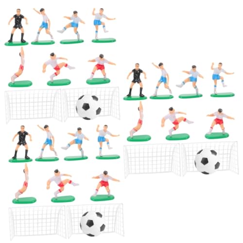 COLLBATH 3 Sätze Fußball Kuchen Dekoration Papier-disco-cupcake-topper Fußballspieler-cupcake-topper Fußball-cupcake-förmchen Fußballdekoration Für Kuchen Fußball-kuchenaufsatz Miniatur Pvc von COLLBATH