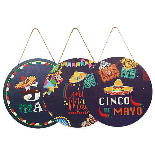 COLLBATH 3 Stück Holzanhänger Zum Aufhängen Türdekoration Ästhetischer Festival Anhänger Hängendes Holzschild Fiesta Veranda Schild Willkommensschild Fiesta Cinco De Mayo COLLBATH 3 Stück Holzanhänger Zum Aufhängen Türdekoration Ästhetischer Festival Anhänger Hängendes Holzschild Fiesta Veranda Schild Willkommensschild Fiesta Cinco De Mayo von COLLBATH