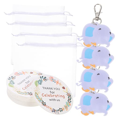 COLLBATH 30 Sets Elefanten Schlüsselanhänger Babyparty Gästepreise Taschenanhänger Dankeschön Anhänger Aus Kraftpapier Babyparty Für Mädchen Taufgeschenke von COLLBATH