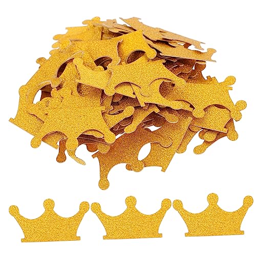 COLLBATH 300 Stücke Doppelseitige Crown Konfetti Papier Party Dekorationen Gold Crown Kopfstück Für Geburtstag von COLLBATH