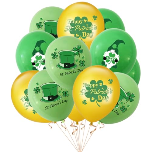 COLLBATH 30st Ballonanzug Kleeblatt-ballons Grüner Ballon Konfetti-ballon Partydekoration St. Patricks Day Luftballons St. Patrick's Day Partydeko St. Patrick's Day Partyballon Emulsion von COLLBATH