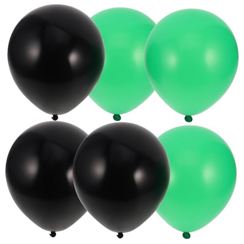 COLLBATH 30st Ballonanzug Luftballons Für Geburtstagsfeier Ballons Geburtstagsfeier Luftballons Für Jubiläumsfeiern Grün-schwarze Ballondekorationen Grün-schwarzes Ballonset Emulsion von COLLBATH