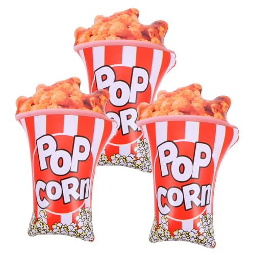 COLLBATH 3St Aufblasbares Popcorn Spielzeug luftballons Sommerparty Dekoration Popcorn-Dekorationen Lebensmittelballons Party-Requisite Karnevalsthema-Partydekorationen Popcorn PVC von COLLBATH