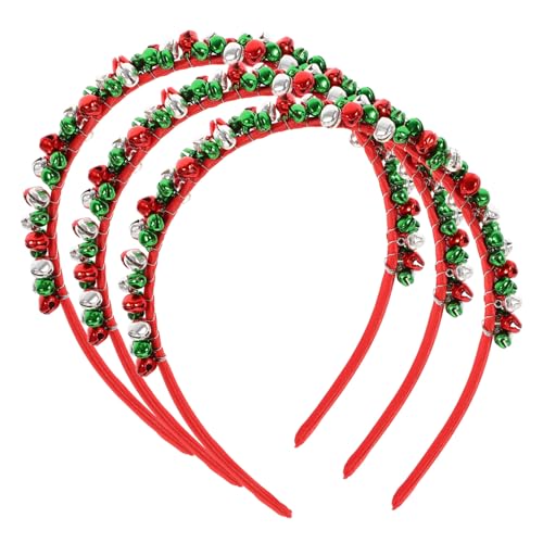 COLLBATH 3St Stirnbänder für Erwachsene Haarbänder Jingle Bell-Dekor Party-Stirnbänder für weihnachts haarschmuck weihnachtshaarschmuck frauen stirnbänder Weihnachts-Stirnband PU-Leder von COLLBATH