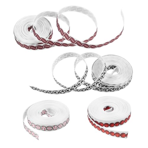 COLLBATH 4 Rollen Basketball-fußball-geschenkband Bandball Bänder Zum Basteln Zierbänder Für Bastelarbeiten Kugelband Sportballband Mannschaftssportband Band Zum Thema Sport Polyester von COLLBATH