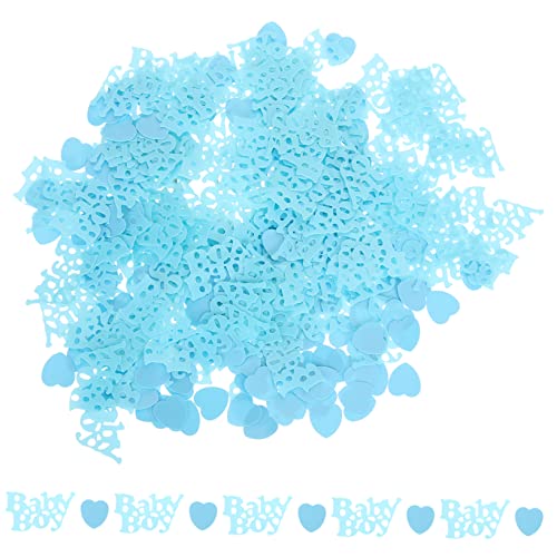 COLLBATH 4 Sätze Konfetti confetti jahrestag ove geburtstags hochzeitstruhe -Dekorationen Babyparty-Party-Tischstreuung Babyparty-Dekoration Geschlecht offenbaren Dekoration Harz Blue von COLLBATH