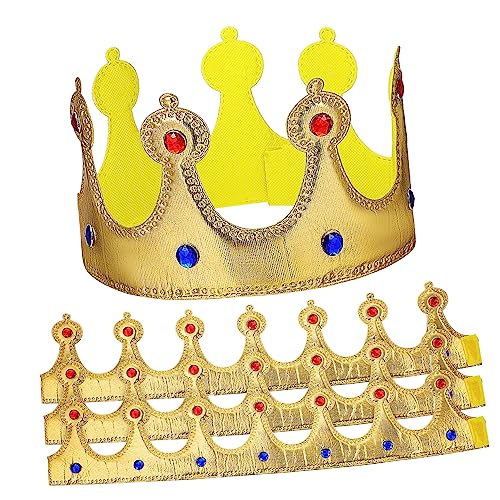 COLLBATH 4 Stück Geburtstagsmütze für Kinder kinderparty kinder party birthday crown partyknaller kinder Kronenhut Kleinkind-Partyhut Geburtstagsmützen für Kinder Kinderferienhüte Bohren von COLLBATH