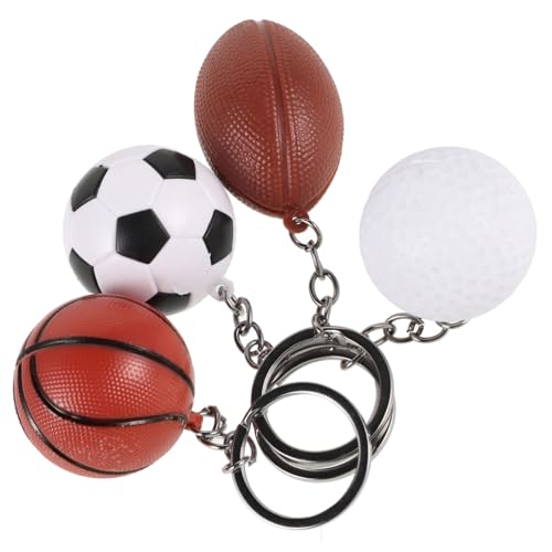 COLLBATH 4 Stück Sport Peripherie Golfball Spiel Souvenir Dekorativer Schlüsselanhänger Großer Schlüsselanhänger Fußball Schlüsselanhänger Fußball Partygeschenke Sportball von COLLBATH