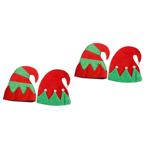 COLLBATH 4 Stück Weihnachtsmütze Feiertagsmütze Jingle Bells Weihnachtsmütze Cosplay Kopfschmuck Rollenspiel Outfits Damenhüte Weihnachtsmützen Für Kinder Abschlussball Dekoration von COLLBATH