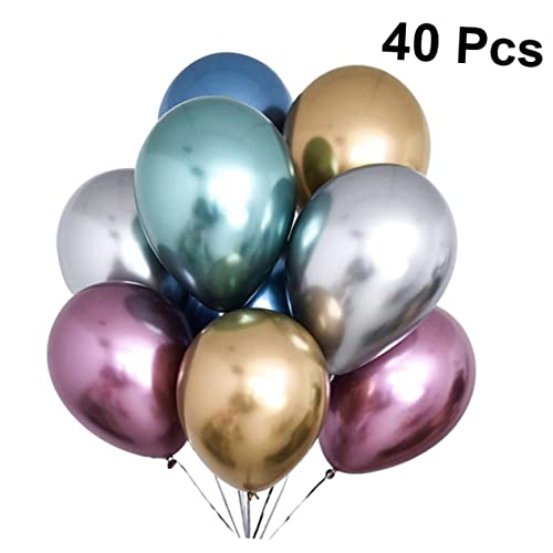 COLLBATH 40 Stück Latex Metallic Luftballons Gemischten Farben Verdicken Dekorationsballons Für Geburtstags Und Hochzeitsfeiern Party Deko Luftballons Für Feierlichkeiten von COLLBATH