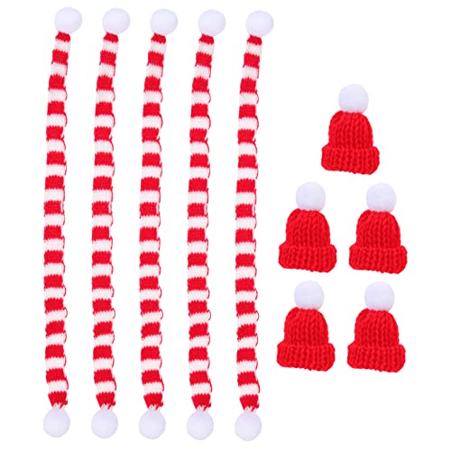 COLLBATH 5 Sätze Weihnachtsminimütze Flaschenabdeckungen aus Wollgarn Hass weihnachtsparty accessoires flaschendekoration weihnachten Weihnachtsfeierverzierung Weinflaschendekoration von COLLBATH