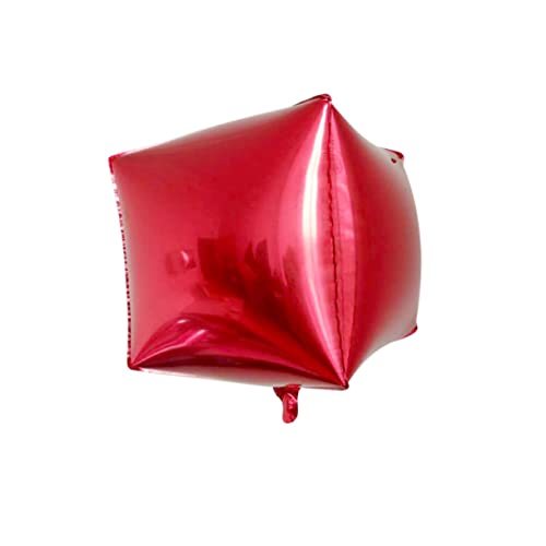 COLLBATH 5 Stück 24 24-zoll-ballons Geburtstag Luftballons Quadratische Luftballons Mini Folienballons Liebesballon Partyballons Quadratischer Ballon Süßigkeiten Ballons Würfel Ballons Rot von COLLBATH