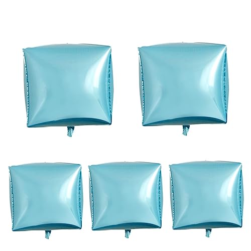 COLLBATH 5 Stück 24 Würfel Folienballons Würfel Ballons Schwebender Ballon Aus Aluminiumfolie Süßigkeiten Ballons Rote Würfel Große Durchsichtige Luftballons Liebesballon Sky-blue von COLLBATH