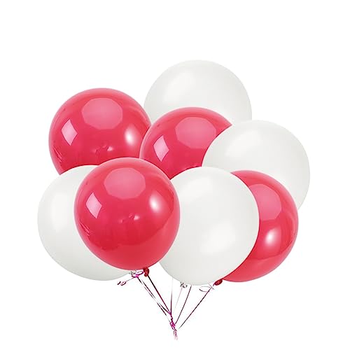 COLLBATH 50 Stück Latexballons Luftballons in Roségold rot-weißes Ballongirlanden-Set Ballons Dekorationen hochzeitslaken hochzeitsbingo hochzeitsdeko Partyballons perlmuttartiger Ballon von COLLBATH