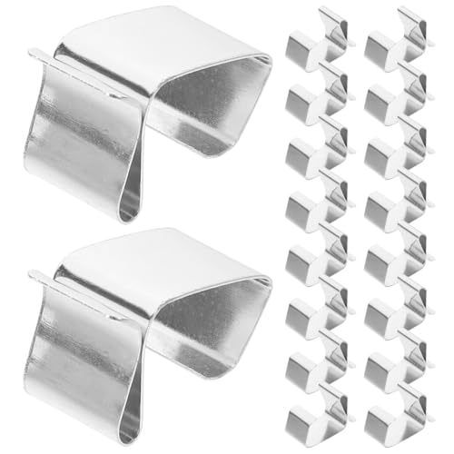 COLLBATH 50 Stück Mini Hängende Klemmleuchten leichte Clips weihnachtsdeko christmas decorations Weihnachtslichthaken für draußen Dachrinnenhaken für Weihnachtsbeleuchtung Metall Silver von COLLBATH