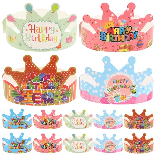 COLLBATH 50 Stück Papierkrone partyhüte party zubehör Partyzubehör krone paper crown Punkt Pfingstrosen Kindergeburtstag Kopfschmuck Kopfbedeckungen für Kinderpartys von COLLBATH