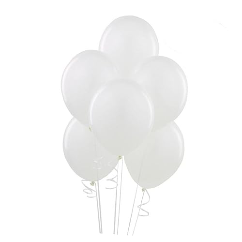 COLLBATH 50 Stück Runde Latex Luftballons Weiß Für Geburtstag Hochzeit Und Partydekoration Ideal Für Festliche Anlässe Und Kreative Dekoideen von COLLBATH