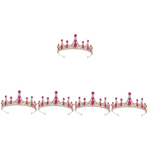 COLLBATH 5st Tiara Geburtstag Haarschmuck Kinderkrone Entzückende Glitzer-stirnbänder Urlaubskopfbedeckung Mädchen Stirnband Rosa Mädchen Stirnbänder Königskrone Kinder Haarband Rosy Strass von COLLBATH