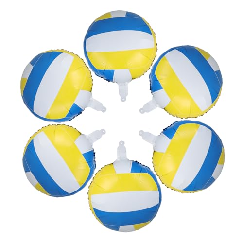 COLLBATH 6 Stück Volleyball Ballon Luftballons Sport Folienballon Sportball Ballon Volleyball Dekorationen Für Party Sportball Folienballon Sport Party Ballon Sport Ballon von COLLBATH