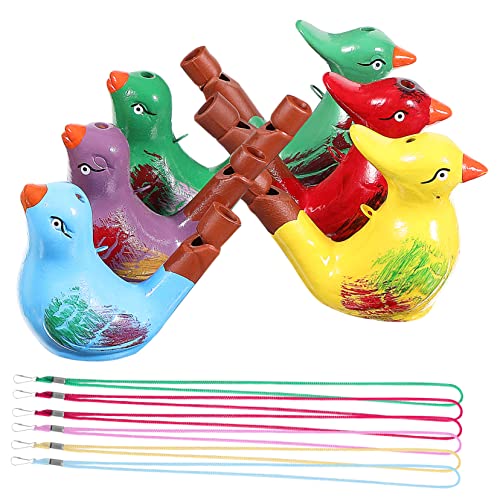 COLLBATH 6 Stück Wasservogelpfeife Kvmorze Vogelpfeife Meerespfeife Pfeifen Für Kinder Wasservogelpfeife Vogelpfeife Kinder Musikinstrument Spielzeug Ton Vogelpfeife Pfeifer Keramik von COLLBATH