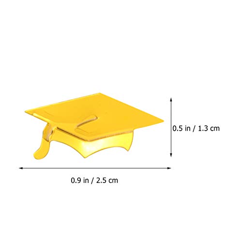 COLLBATH 600 Stück 2020 Doktorhut Party Konfetti Goldenes Konfetti Mini-abschlusskappe Verkaufsstand Konfetti-grad-kappe Abschlussdekor Kernstück Abschluss Konfetti 2020 Abschluss-herzstück von COLLBATH