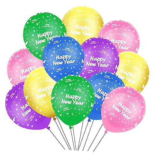 COLLBATH 62pcs Frohes Neues Jahr Ballon Szene Layout Ballon Silvester Party Dekor von COLLBATH