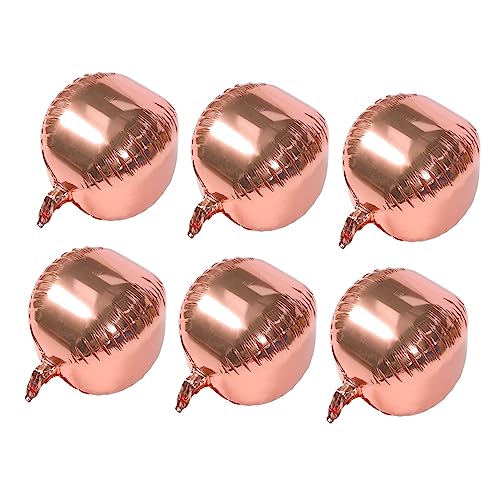 COLLBATH 6St Folienballons hochzeitsdeko evengers wedding decor fack the prom Kugelballons Goldene Partydekorationen roségoldener Ballon für Girlande 4D-Ballon-Kit Aluminiumfolie Rose Gold von COLLBATH