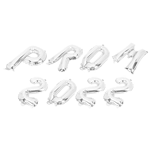 COLLBATH 8 Stk Abschlussballon-Set Ballballons Ballongirlande Grad Ballons classroom decorations luftballons Abschlussfeier Ballon Prop hängende Ornamente für Partys Aluminiumfolie Silver von COLLBATH