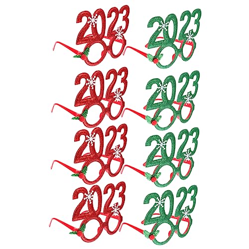 COLLBATH 8St 2023 Partybrille Neujahrsparty-Brillen Telefon Requisiten Partybrille weihnachts party weihnachtsgläser für kleine Dekor Kostümzubehör für das neue Jahr pp von COLLBATH