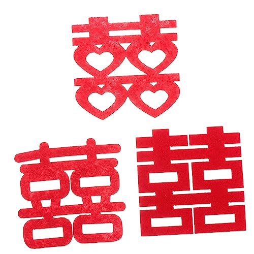 COLLBATH 90 Stück Mini Handwurf Hochzeitsaufkleber Tischdekoration 3D Aufkleber Hochzeits Handwurf Mini Chinesische Hochzeitsdekoration Valentinstag Tischkonfetti Roter von COLLBATH