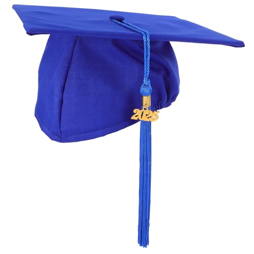 COLLBATH Abiturmütze Suitendekoration Graduierungssaison-abschlusskappen Partyhüte Abschlusshüte Abschlusskappen Mit Quasten Kit Graduierungskappen Zubehör Abschlusskappen Blue Polyester von COLLBATH