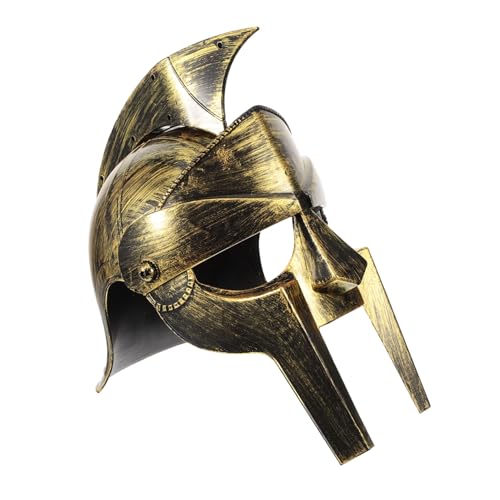 COLLBATH Antiker Römischer Helm Mittelalterliches Kostüm Herren Cosplay Helm Wikingerhelm Gold Spartanischer Helm Zaubererhut Gladiatorhelm Sensenmann Römerhelm Verkleidung Römische von COLLBATH