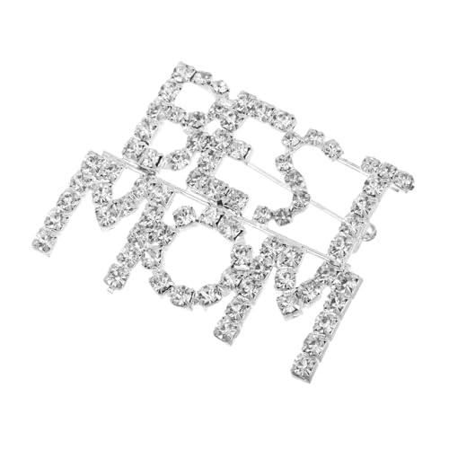 COLLBATH Brosche zum Muttertag Glitzernde Brosche Schmuck für damen brosche fur Stilvolle Brosche Mama Brosche Kleidung Brosche Strass-Brosche Legierung Silver von COLLBATH