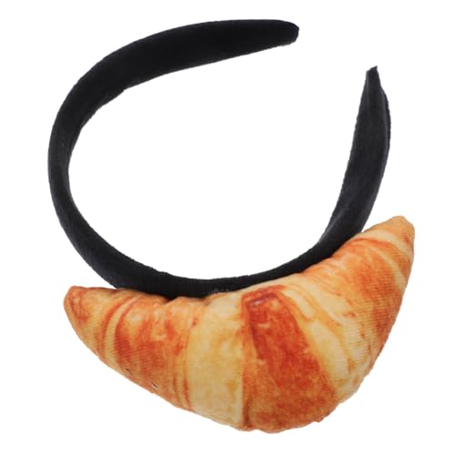 COLLBATH Croissant Stirnband Party Simulation Essen Haarreifen Party Stirnband Festival Stirnband Simulation Essen Haarspange Croissant Essen Haarband Simulation Essen von COLLBATH