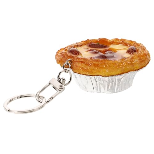 COLLBATH Eierkuchen-schlüsselanhänger Eierkuchen-hängeornamente Simulation Lebensmittel Schlüsselanhänger Kette Miniatur Hängende Essensanhänger Eierkuchen-anhänger-charm Rostfreier Stahl von COLLBATH