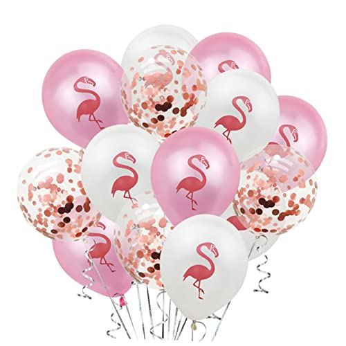 COLLBATH Flamingo Latex Ballons Set Mit Konfetti Sommer Hawaii Party Dekoration Für Geburtstagsfeiern Flamingo Weiße Flamingo Roségoldene von COLLBATH