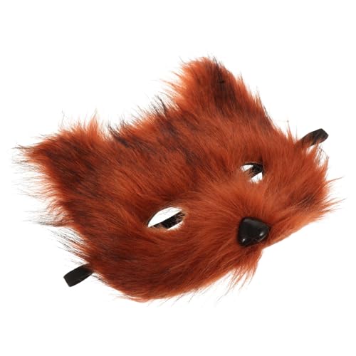 COLLBATH Fuchs Maske Zarte Partymaske Maskerade Fuchsmaske Tiermasken Für Erwachsene Einzigartige Maske Halloween-cartoon-maske Partyzubehör Tiergesichtsmaske Tiermaske Fuchs Plastik Brown von COLLBATH