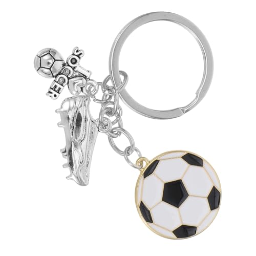 COLLBATH Fußball-Schlüsselanhänger Brieftaschenschlüsselkette Charme-Schlüsselanhänger fußball accessoires fußball fanartikel Fußball-Partygeschenke Dekorationen für Fußballpartys Weiß von COLLBATH