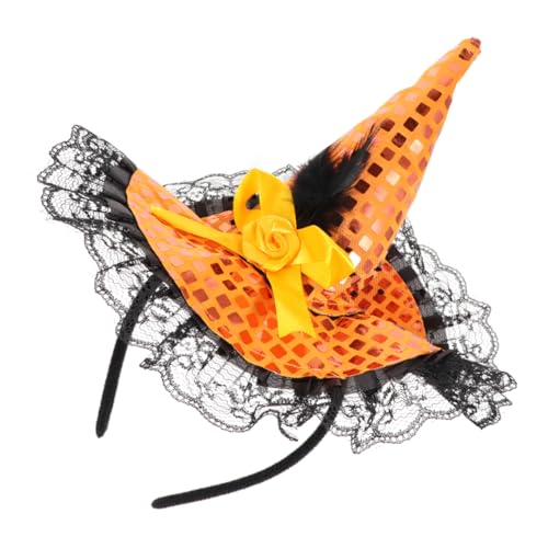 COLLBATH Hexen Stirnband Halloween-Requisiten Halloween-Kopfschmuck Haargummis für Kinder halloween haarspangen haarspange halloween Hexenhut-Stirnband Halloween-Haarband Vlies von COLLBATH