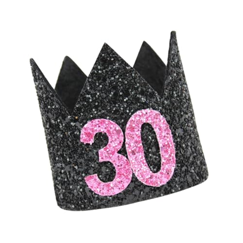 COLLBATH Hut zum Geburtstag babybad partydekoration Geburtstagsfeierhüte Geburtstagsfeier-Verzierungen Mini-Hut Geburtstagskappe Geburtstag Tiara Stirnband 30. Geburtstag Kappen Glitzerhut von COLLBATH