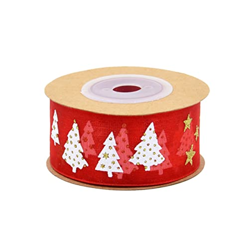 COLLBATH Kreative Weihnachts Geschenkverpackungsbänder Rot Breites Geschenkband Für Festliche Dekoration Ideales DIY Zubehör Für Geschenkboxen Tischdeko Und Weihnachtsgeschenke von COLLBATH