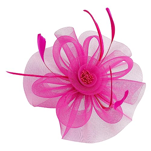 COLLBATH Prom -Stirnband Eimerhut für die Braut Damen Fedora-Hut Frauen wedding hair accessories Cocktail Haarschmuck Teepartyhut für Frauen Fascinator-Hüte für Frauen Teeparty Gittergewebe von COLLBATH