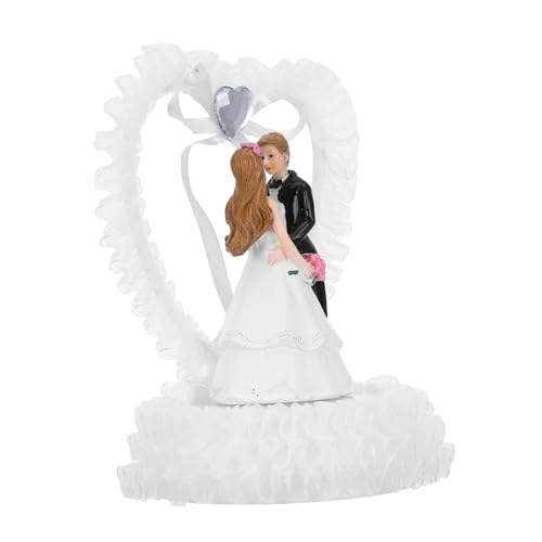 COLLBATH Romantischer Hochzeitstorte Topper Mit Braut Und Bräutigam Figur Aus Harz Perfekte Torten Dekoration Für Frisch Verheiratete Polterabend Und Besondere Anlässe von COLLBATH