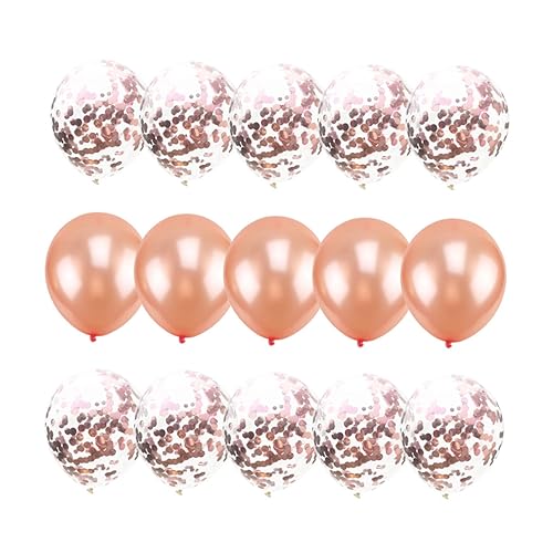 COLLBATH Rosen Gold Pailletten Konfetti Ballons & Klare Ballons Mit Gold Glitzer Party Dekoration Für Geburtstag Hochzeit & Verlobung 20 Konfetti Ballons Und 10 von COLLBATH